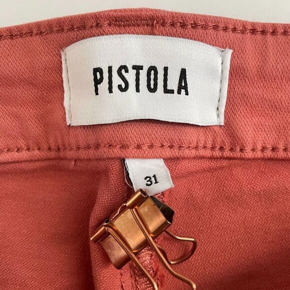 Pistola Red Rock Jeans Womens 31 High Rise Straight Leg Exposed Button Pants - Picture 8 of 14